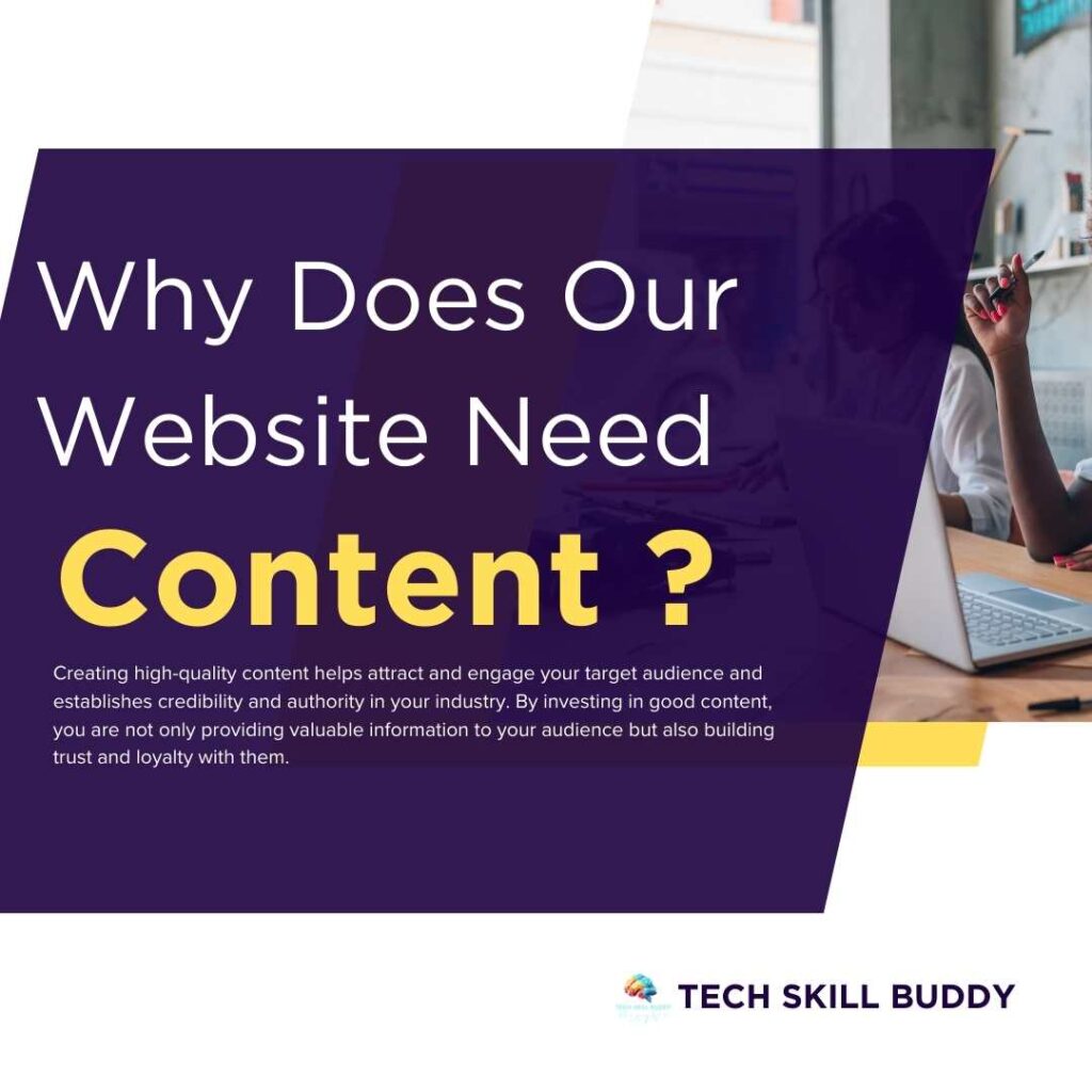 Why does our website need content?